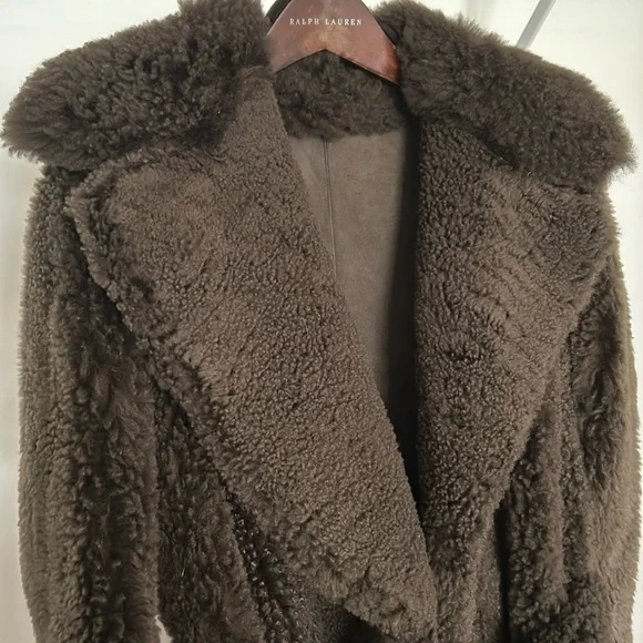 Ralph Lauren Purple Label Wilmer Reversible Shearling Coat - Picture 6 of 11